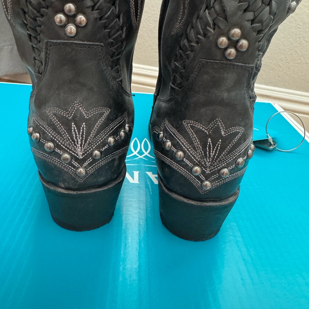 Lane COSSETTE Boots- Distressed Black size 10 - Picture 4 of 11